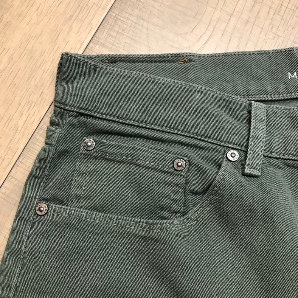 Mott & Bow Jeans Mens Size 35 X 32 Straight Mercer Moss Green Denim Stretch - Picture 10 of 14